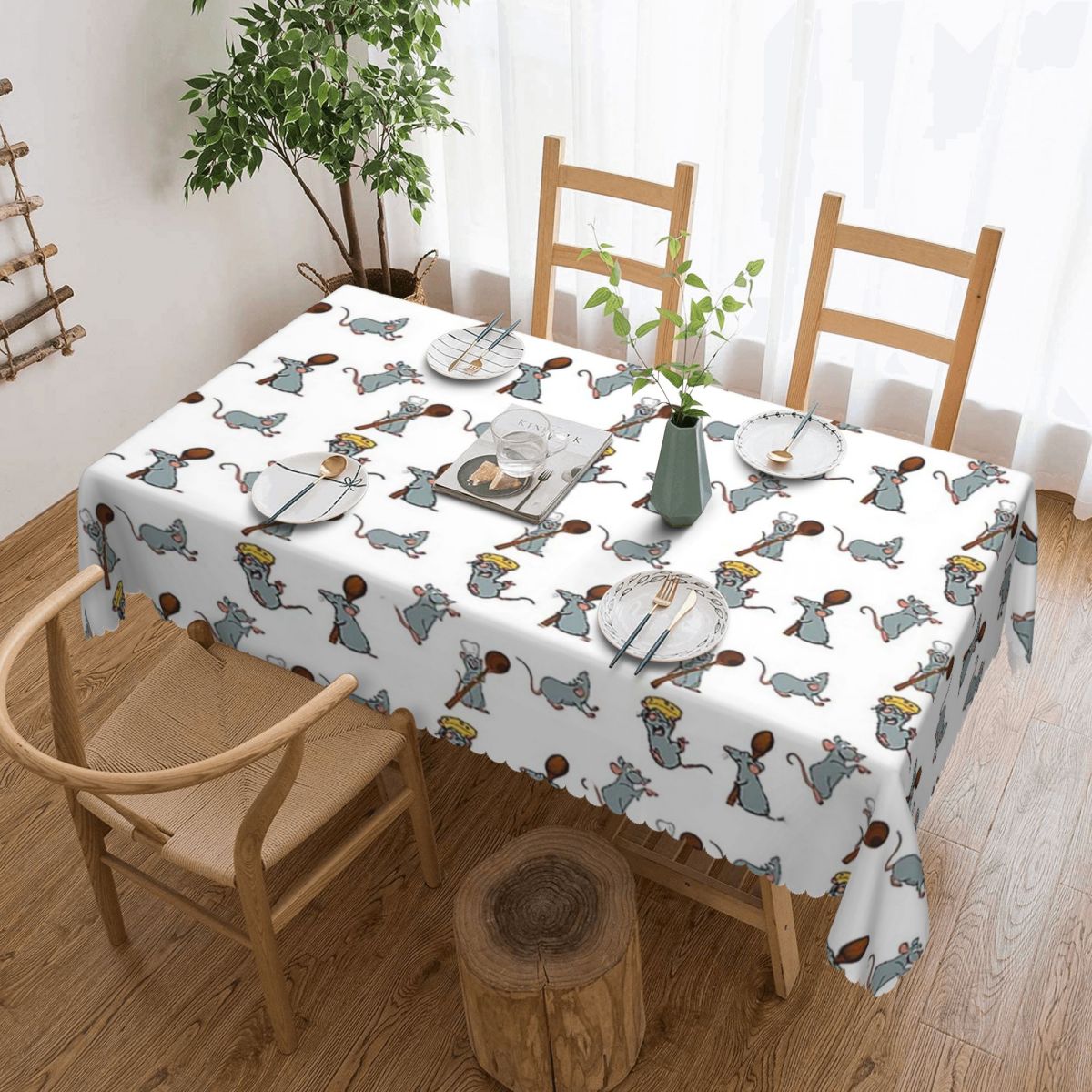 Desk Setup Wallpaper - Remy Ratatouille Pack Custom Rectangular Tablecloth
