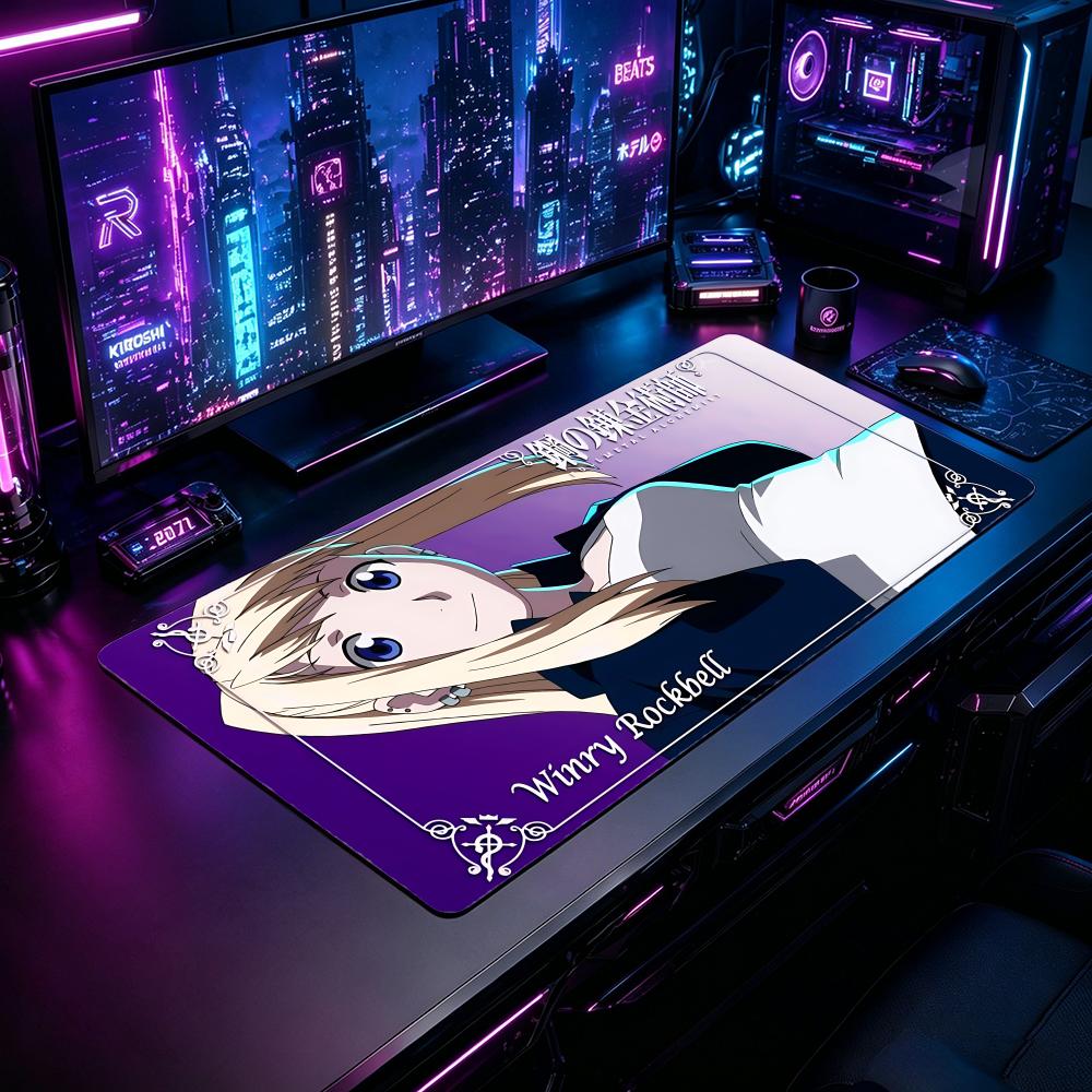 Desk Setup With Laptop - Gaming Mouse Pad FFullmetal Alchemist Mouse