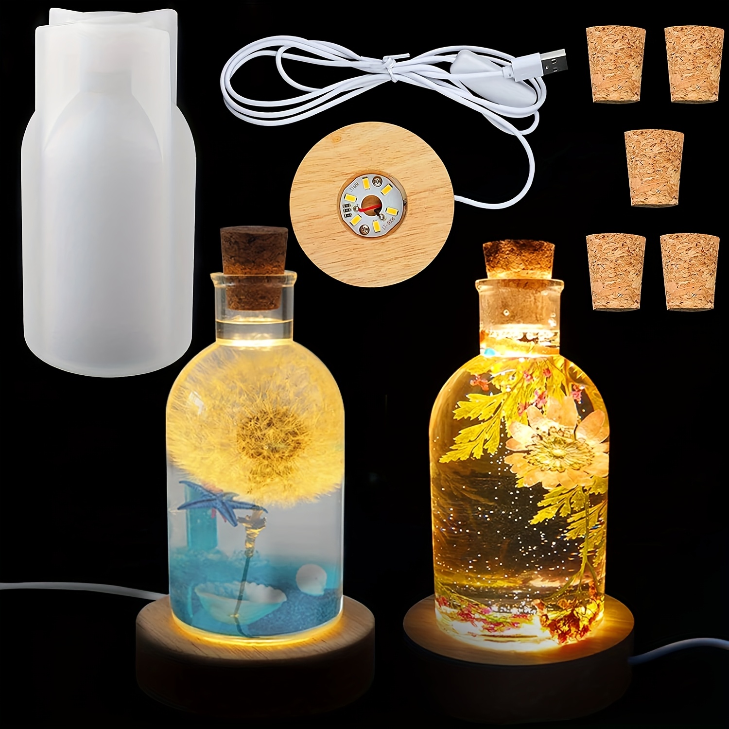 Desk Setup Light - Drift Bottle Light Resin Mold Set,