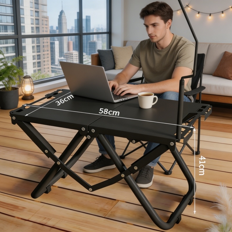 Desk Setup Design - Portable Foldable Picnic Table Hollow Hangable