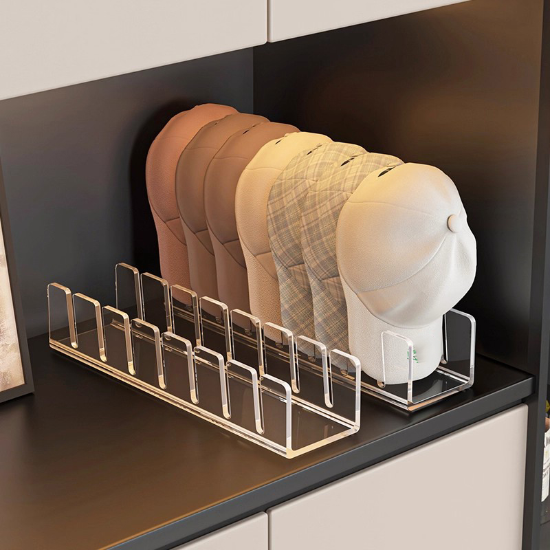 Desk Setup Design - Acrylic Hat Storage Rack, Home Desktop