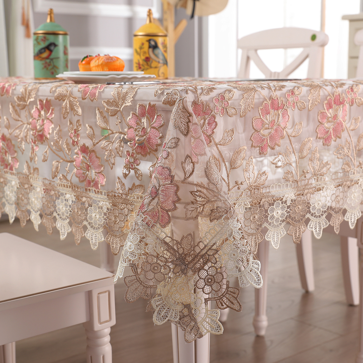 Desk Setup Wallpaper - Battilo Lace Table Cover Round Rectangular