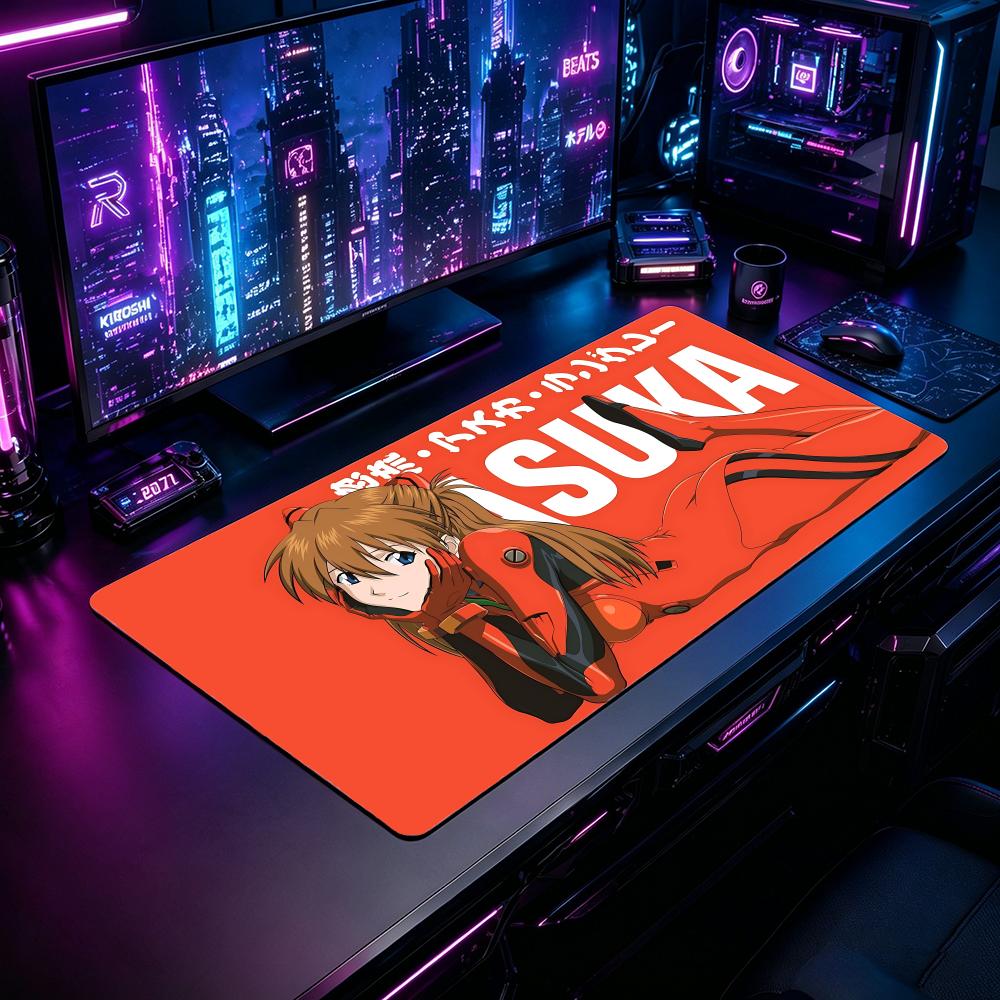 Desk Setup With Laptop - Gaming Mouse Pad NNeon Genesis Evangelion