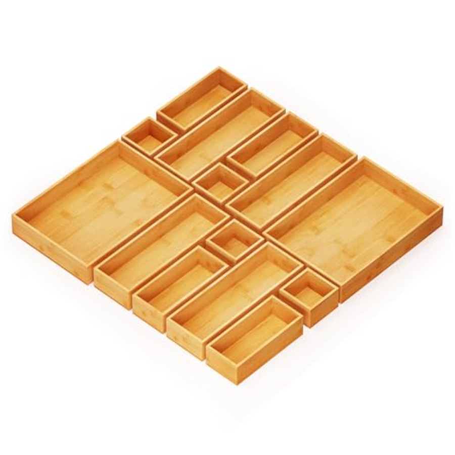14-Piece Bamboo Drawer Organiz - Drawer Organizer Bamboo 리뷰 및 가격