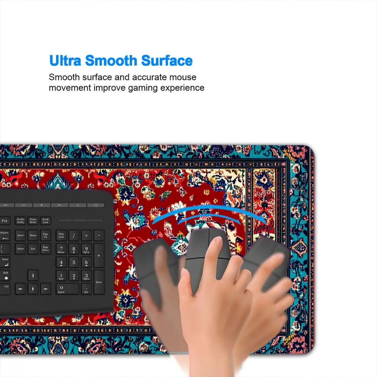 Stylish Ornate Persian Floral  - Desk Setup With Laptop 리뷰 및 가격