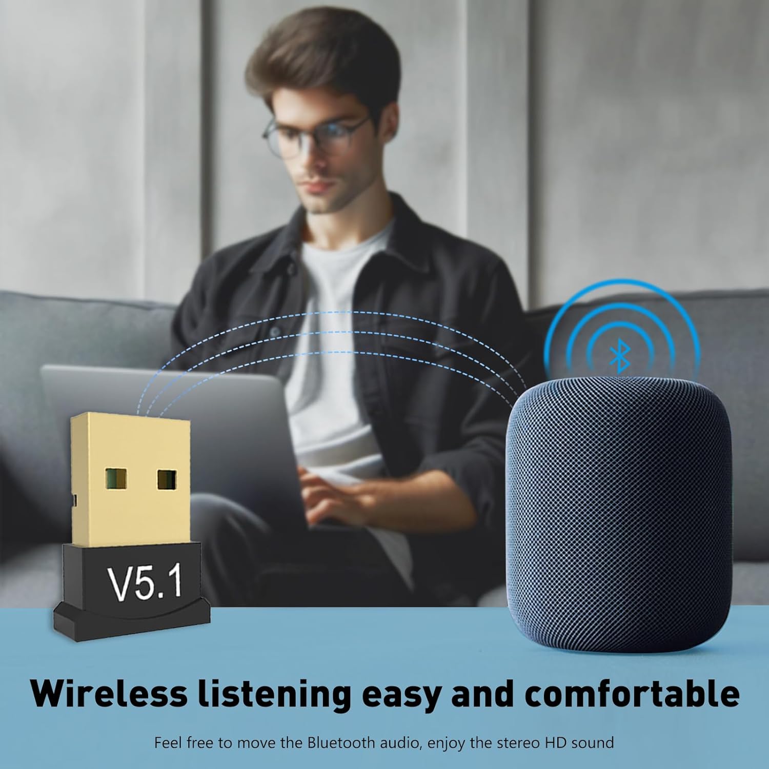 Bluetooth 5.1 Dongle Adapter W - Desk Setup Speakers 리뷰 및 가격
