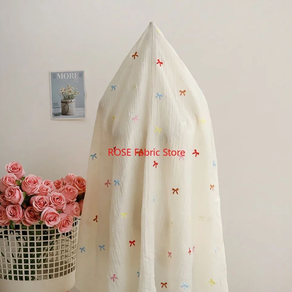 Colorful bow pattern embroider - Desk Setup Design 리뷰 및 가격