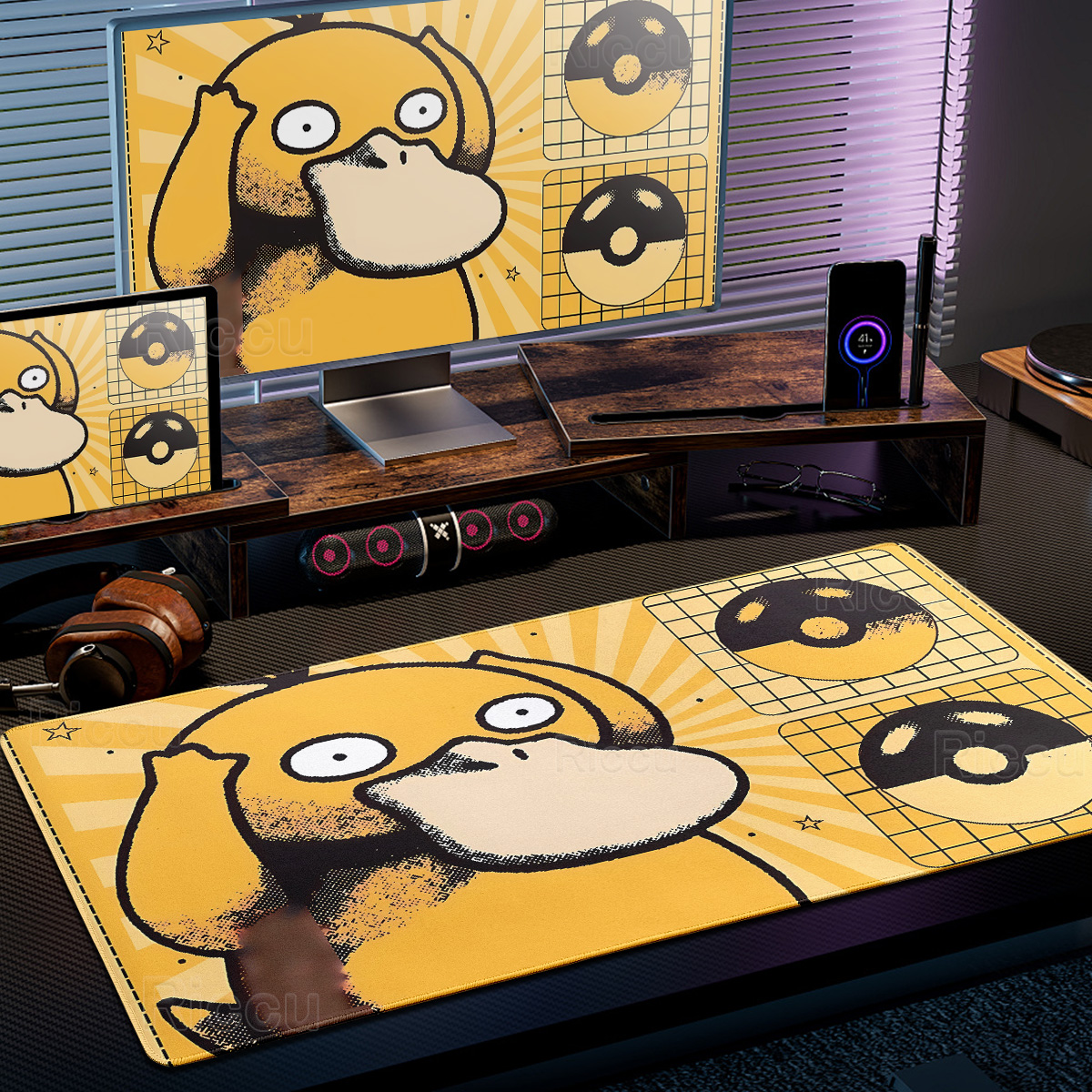 Cartoon Pokémon Mouse Pad Non- - Desk Setup With Laptop 리뷰 및 가격