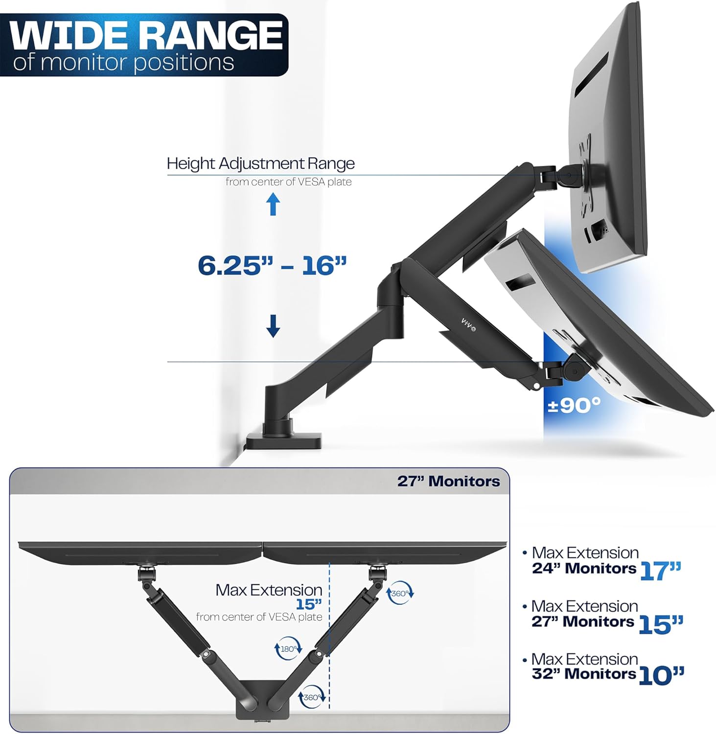 Dual Monitor Stand Fully Adjus - Desk Setup With Monitor Arm 리뷰 및 가격