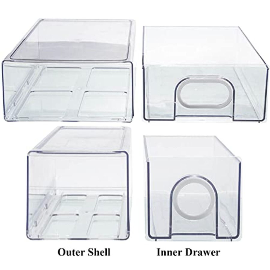 6 PCS Refrigerator Organizers  - Drawer Organizer Bamboo 리뷰 및 가격