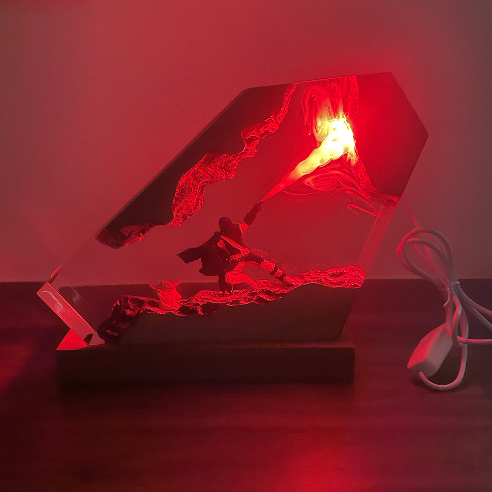 Table Resin Lamp Sci-fi Figure - Desk Setup Light 리뷰 및 가격