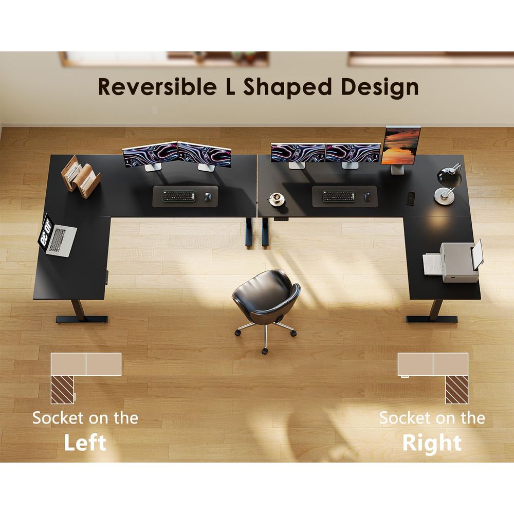 63 Inch Reversible L Shaped El - Desk Setup Pc 리뷰 및 가격