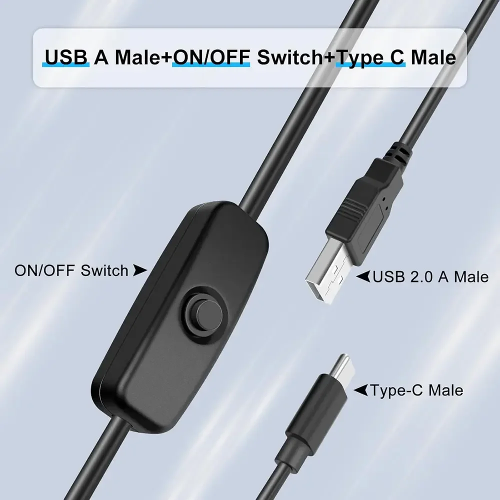 USB Type C Cable with on Off S - Desk Setup Led Strip 리뷰 및 가격