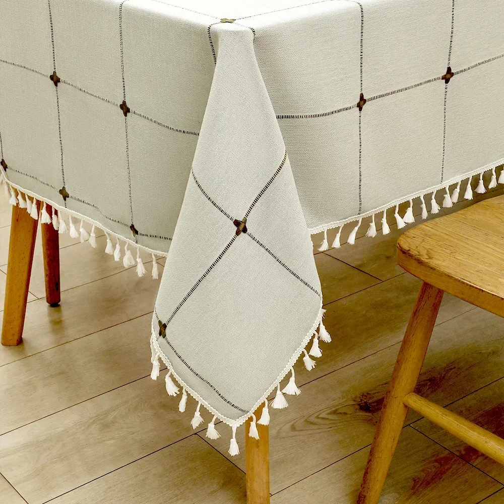 Nordic Tassel Cloth Tabl Embro - Desk Setup Wallpaper 리뷰 및 가격