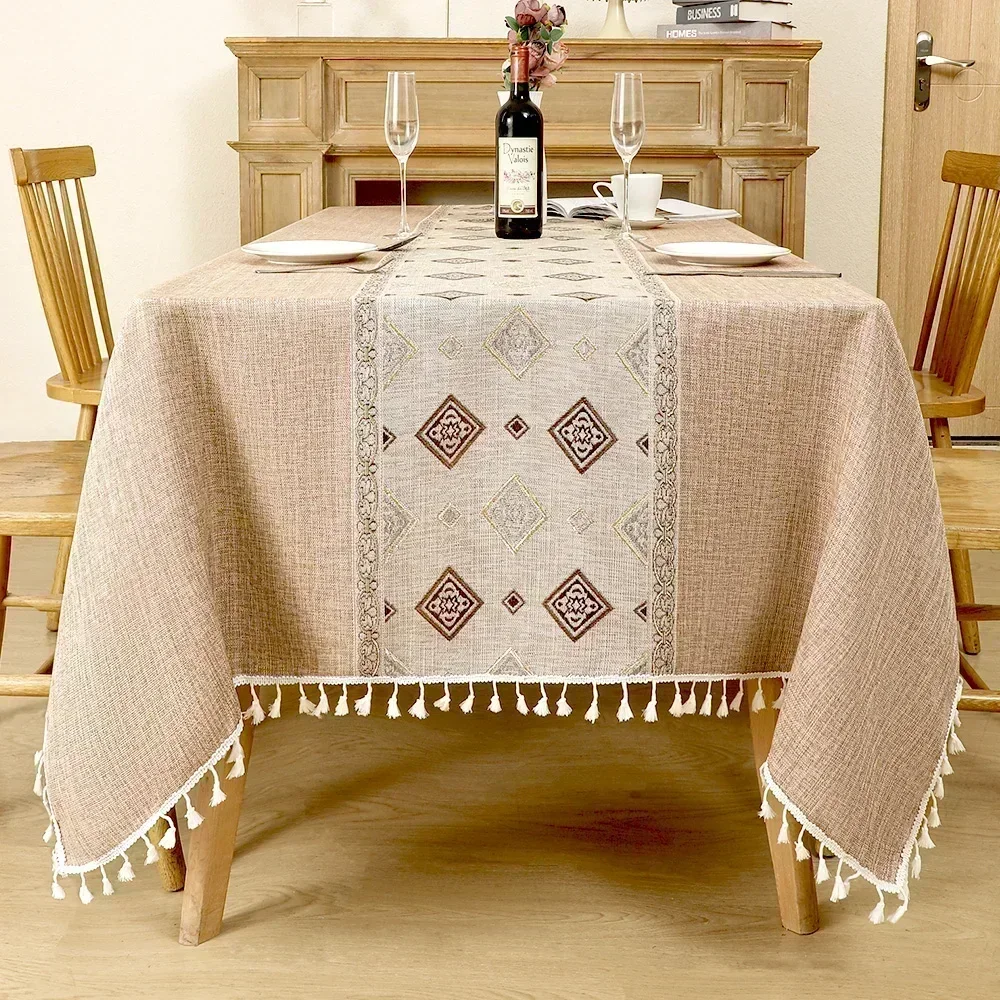 Nordic Tassel Cloth Tabl Embro - Desk Setup Wallpaper 리뷰 및 가격