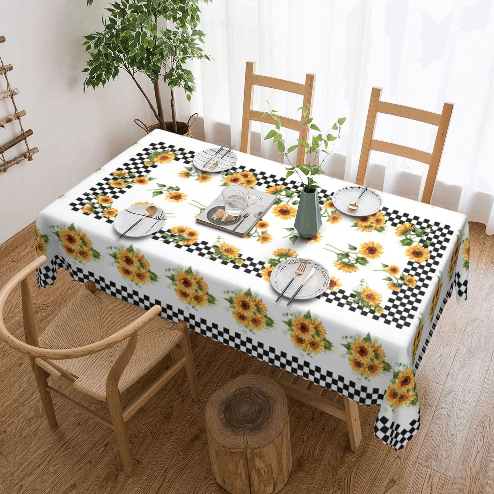 Sunflower Rectangle Tablecloth - Desk Setup Wallpaper 리뷰 및 가격