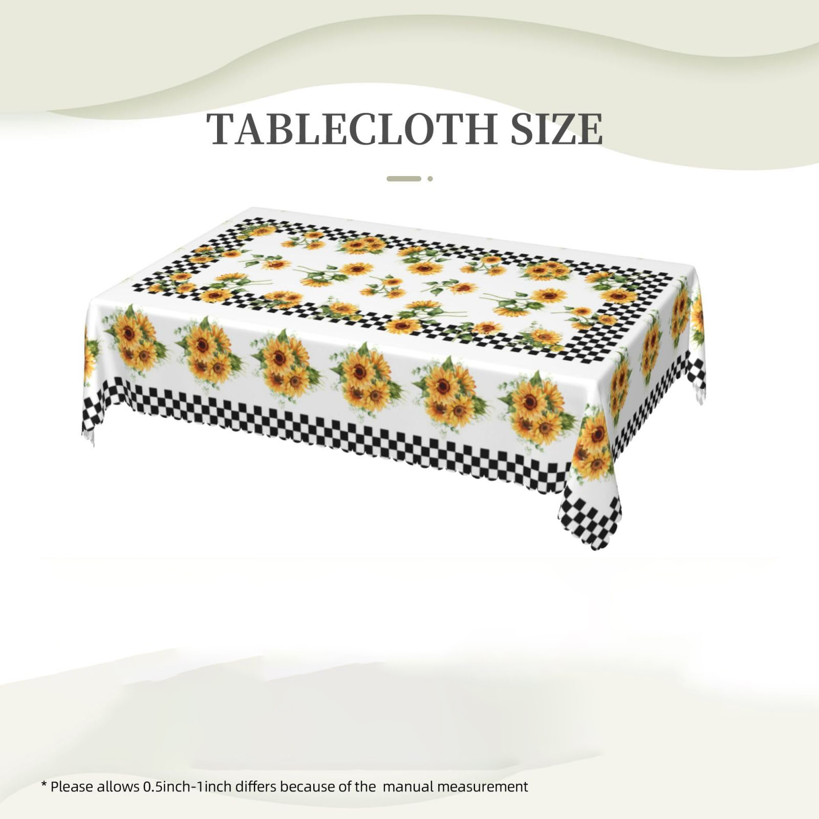 Sunflower Rectangle Tablecloth - Desk Setup Wallpaper 리뷰 및 가격