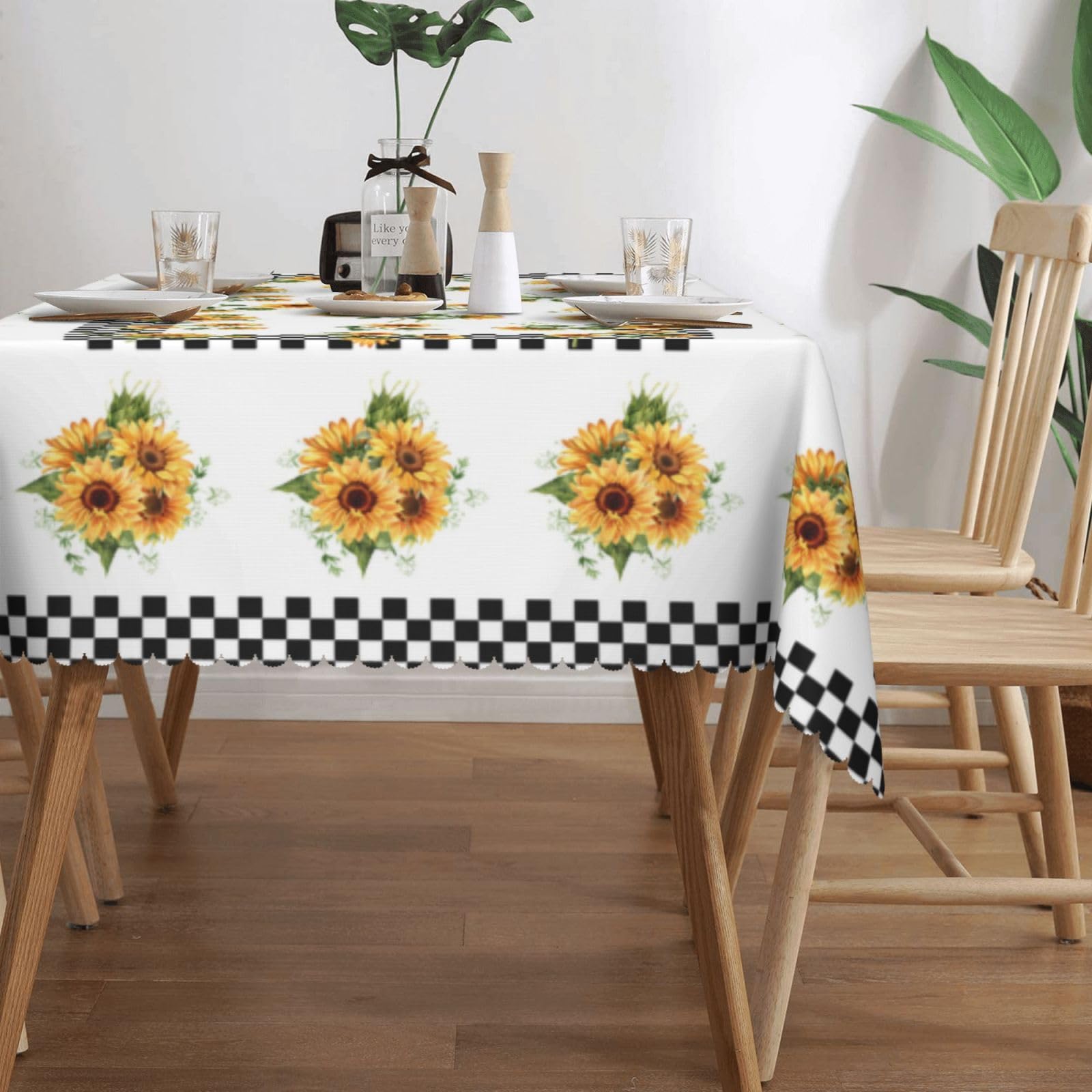 Sunflower Rectangle Tablecloth - Desk Setup Wallpaper 리뷰 및 가격