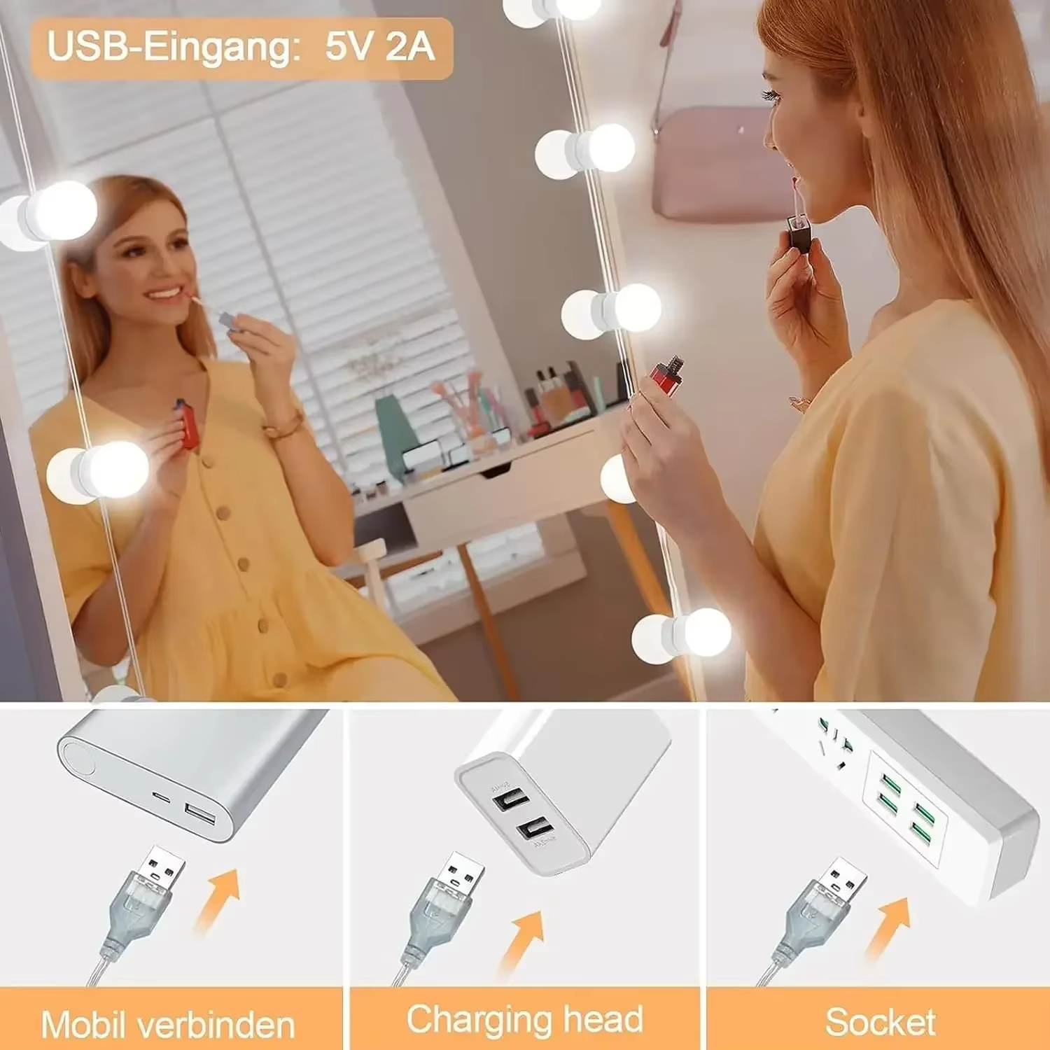 10LED Makeup Mirror Light Bulb - Desk Setup Light 리뷰 및 가격