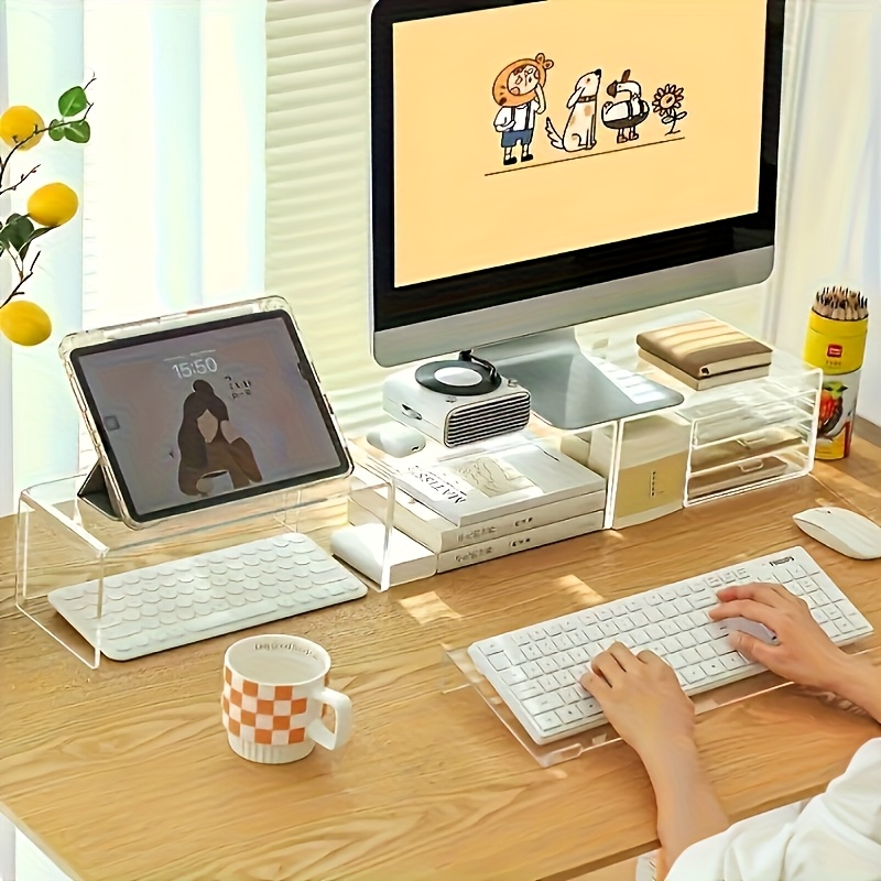 Acrylic keyboard stand, transp - Desk Setup Design 리뷰 및 가격