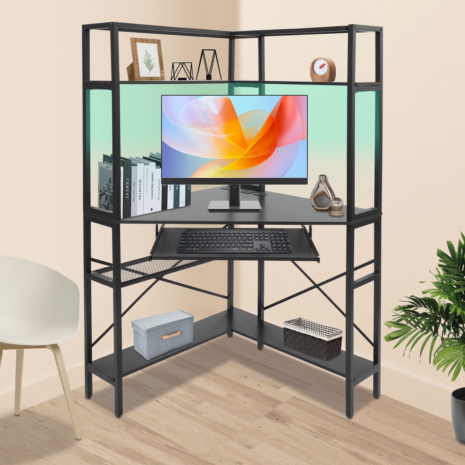 Triangular Corner Computer Des - Desk Setup Led Strip 리뷰 및 가격