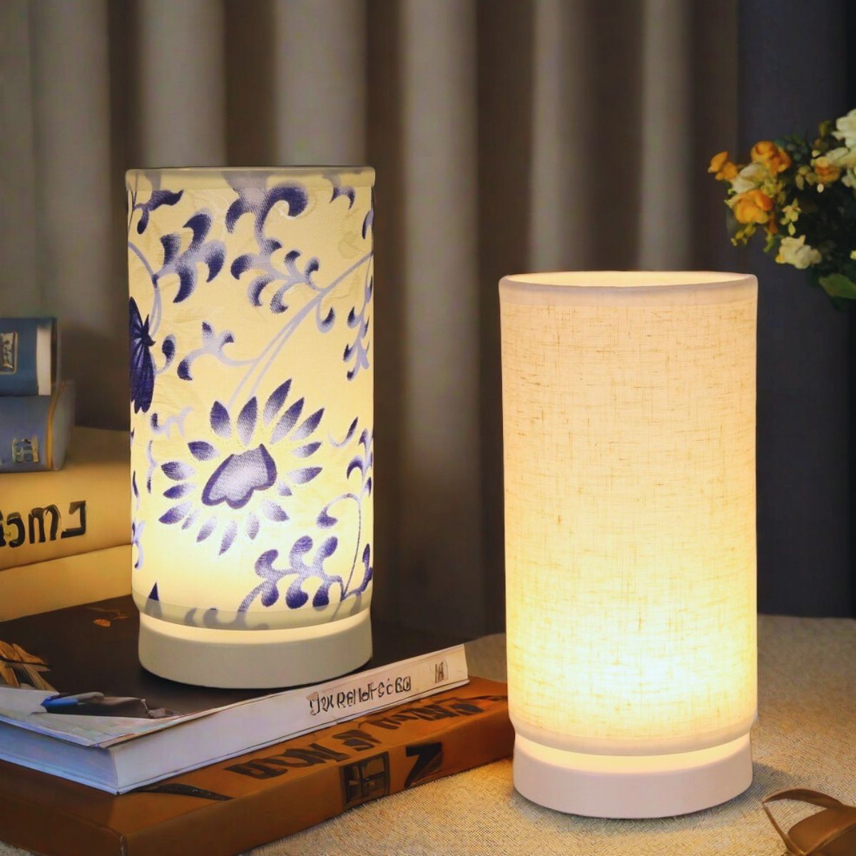 Warm fabric LED desk lamp, USB - Desk Setup Wallpaper 리뷰 및 가격