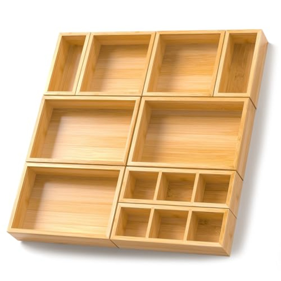 Bamboo Drawer Organizer Set of - Drawer Organizer Bamboo 리뷰 및 가격