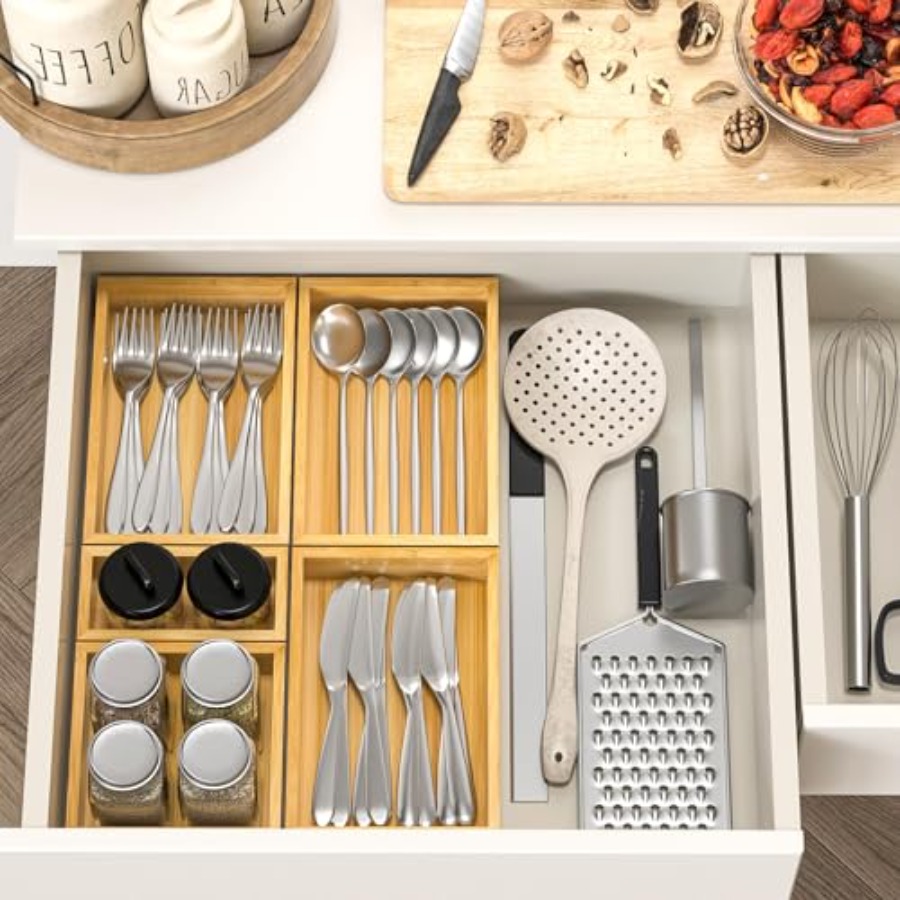 Bamboo Drawer Organizer Set of - Drawer Organizer Bamboo 리뷰 및 가격