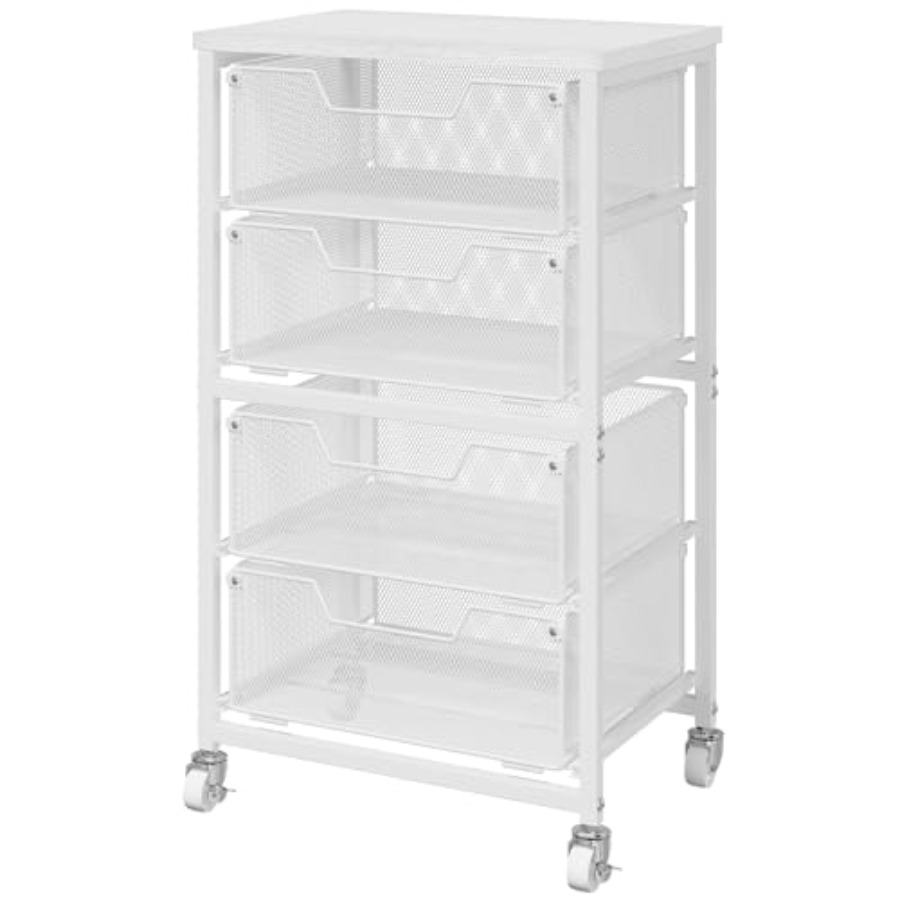 4-Drawer Rolling Storage Cart  - Drawer Organizer Bamboo 리뷰 및 가격