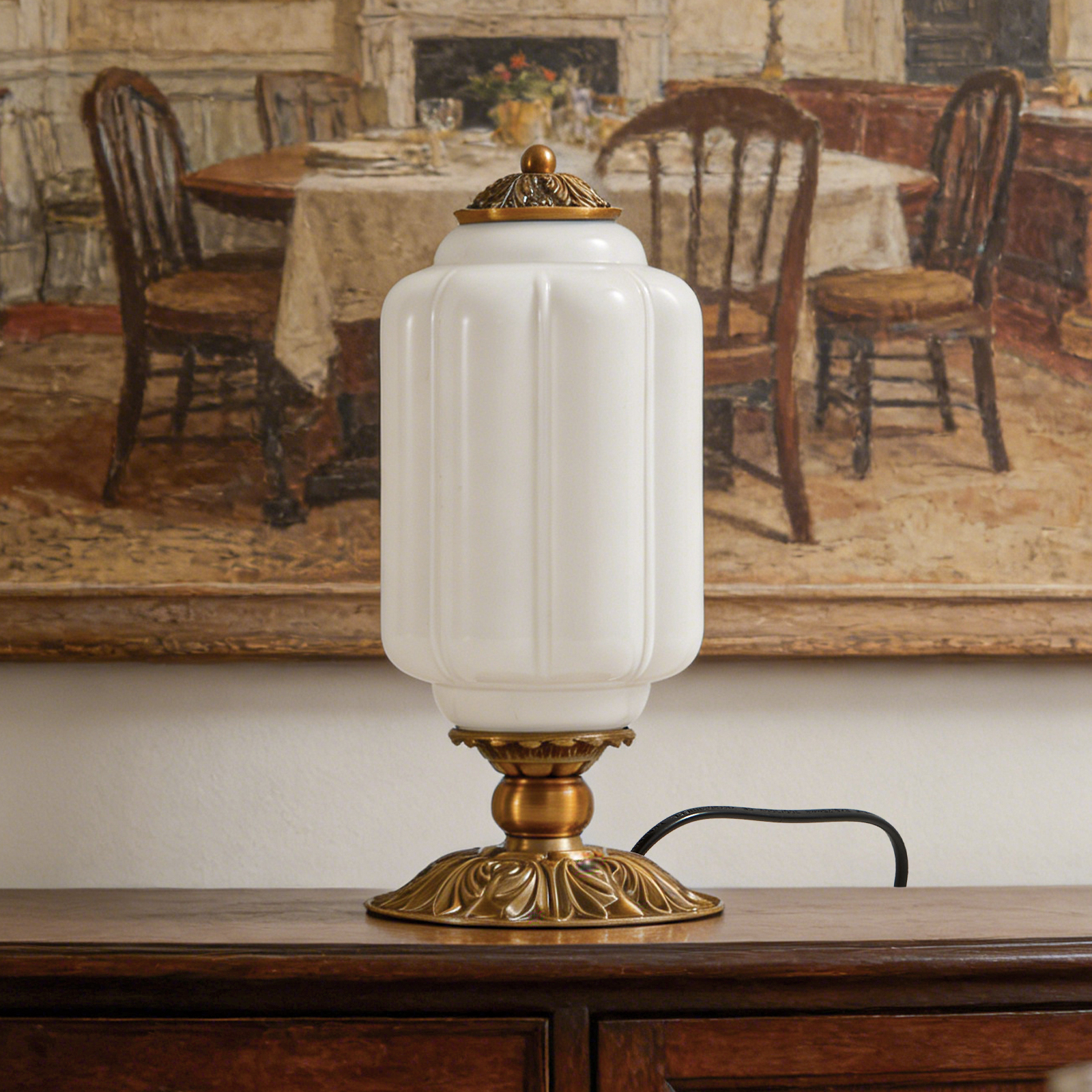 Nordic Vintage Milk Glass Tabl - Desk Setup Light 리뷰 및 가격