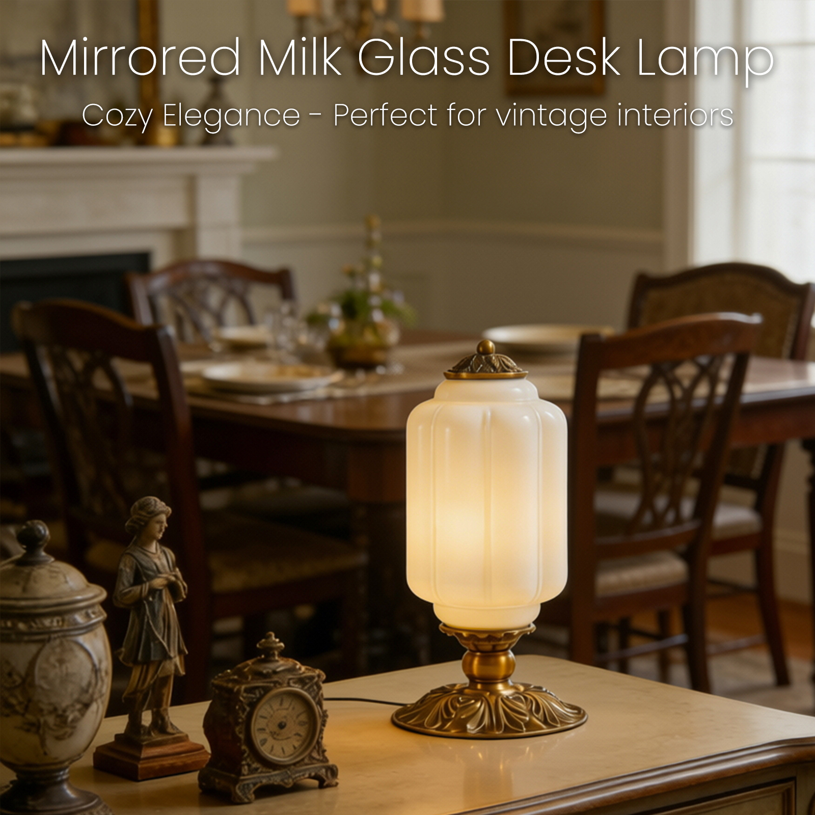 Nordic Vintage Milk Glass Tabl - Desk Setup Light 리뷰 및 가격