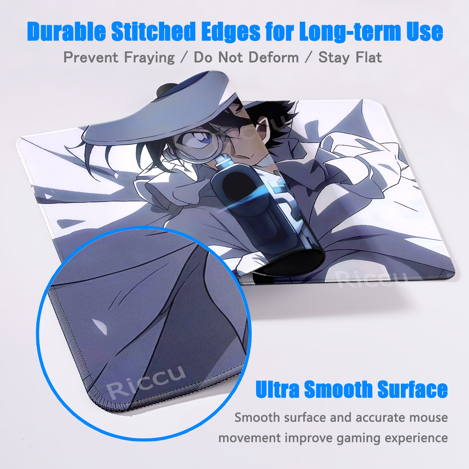 Anime D-Detective Conan Mouse  - Desk Setup With Laptop 리뷰 및 가격