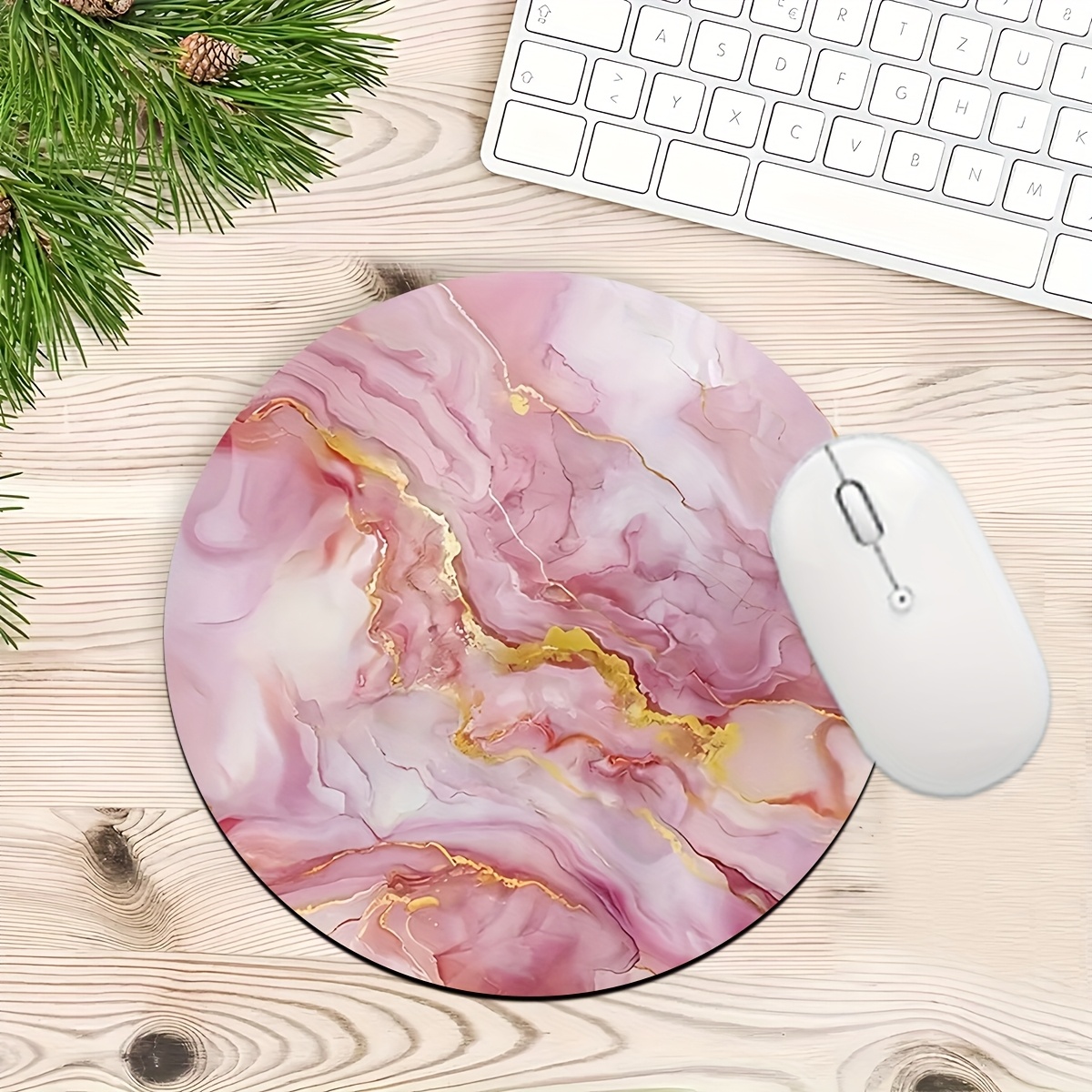 Pink Marble Mouse Pad PC Lapto - Desk Setup With Laptop 리뷰 및 가격