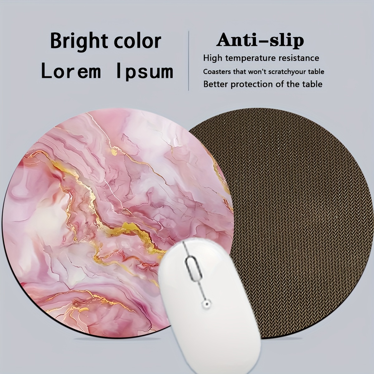 Pink Marble Mouse Pad PC Lapto - Desk Setup With Laptop 리뷰 및 가격