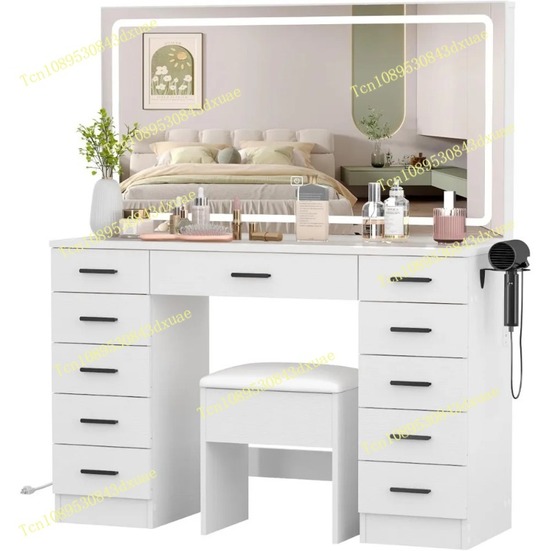 Glass Top Makeup Table with Mi - Desk Setup Light 리뷰 및 가격