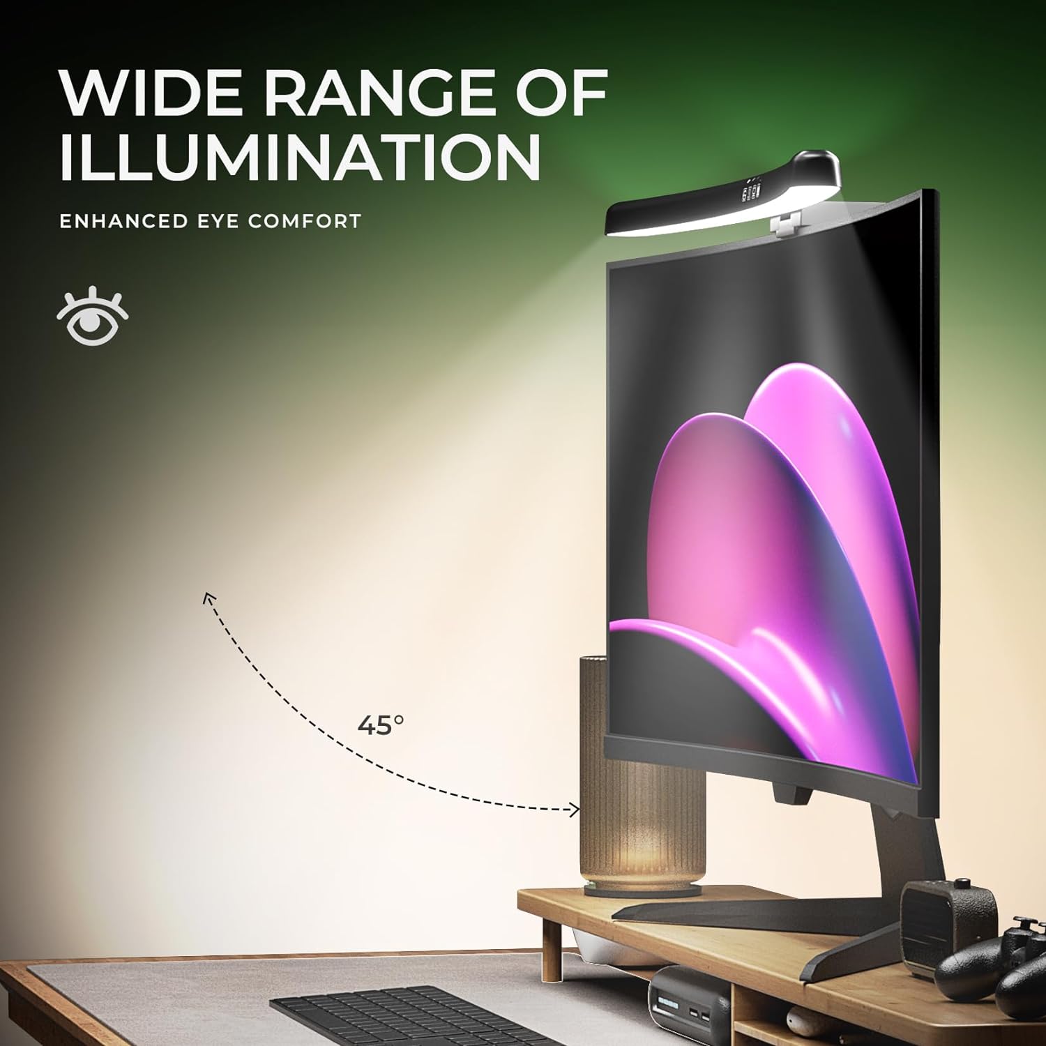 Curved Monitor Light Bar 3 Col - Desk Setup Light 리뷰 및 가격