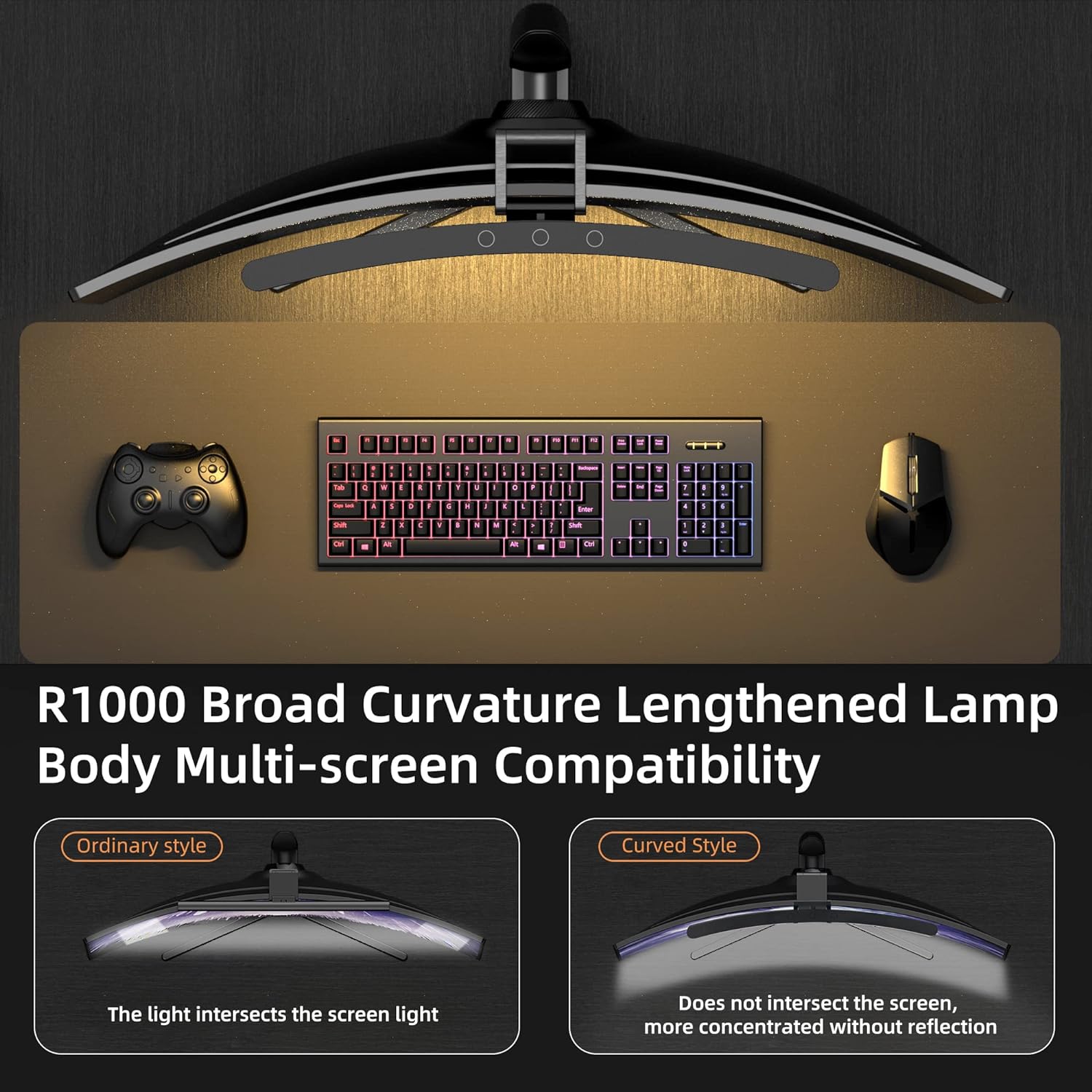 Curved Monitor Light Bar 3 Col - Desk Setup Light 리뷰 및 가격