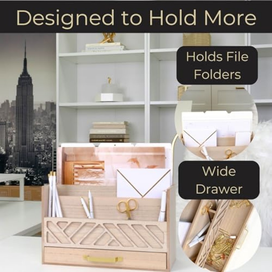 en Mail Organizer with Drawer  - Drawer Organizer Bamboo 리뷰 및 가격