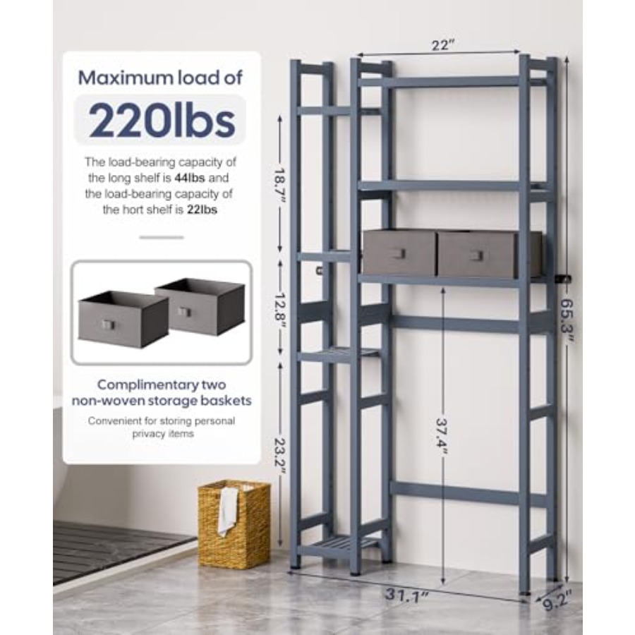 Over The Toilet Storage with B - Drawer Organizer Bamboo 리뷰 및 가격