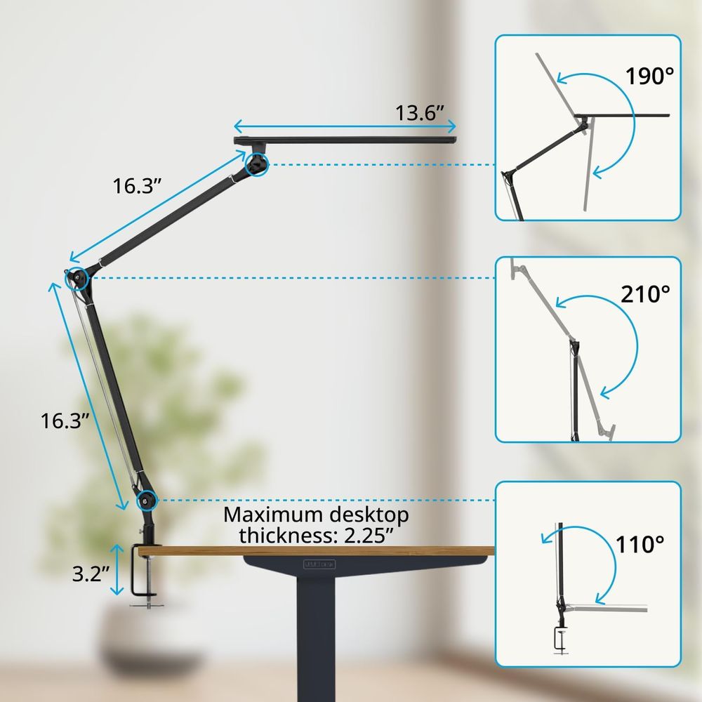 Adjustable 3-Color LED Desk La - Desk Setup Light 리뷰 및 가격