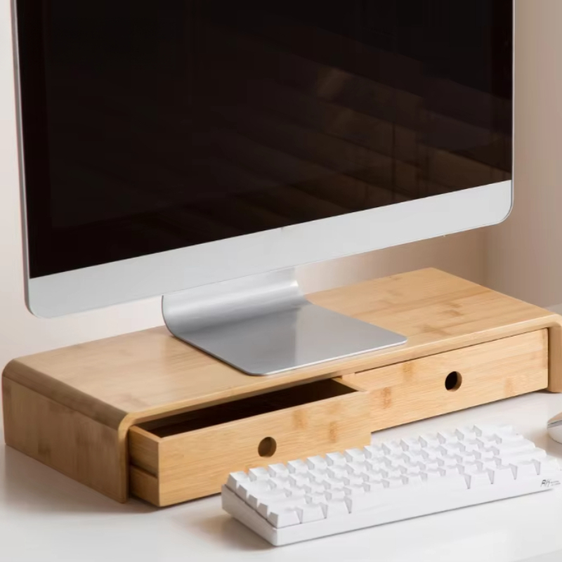 Bamboo Laptop Monitor Riser Ec - Desk Setup With Laptop 리뷰 및 가격