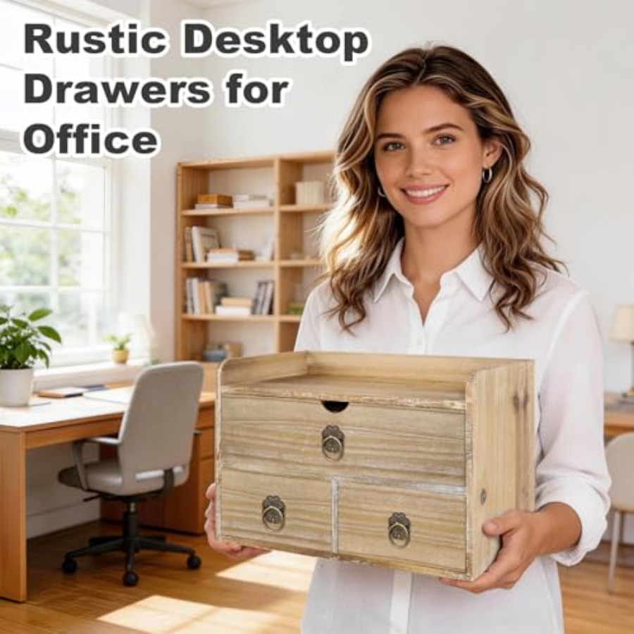 Wood Desk Organizer, Mini Desk - Drawer Organizer Bamboo 리뷰 및 가격