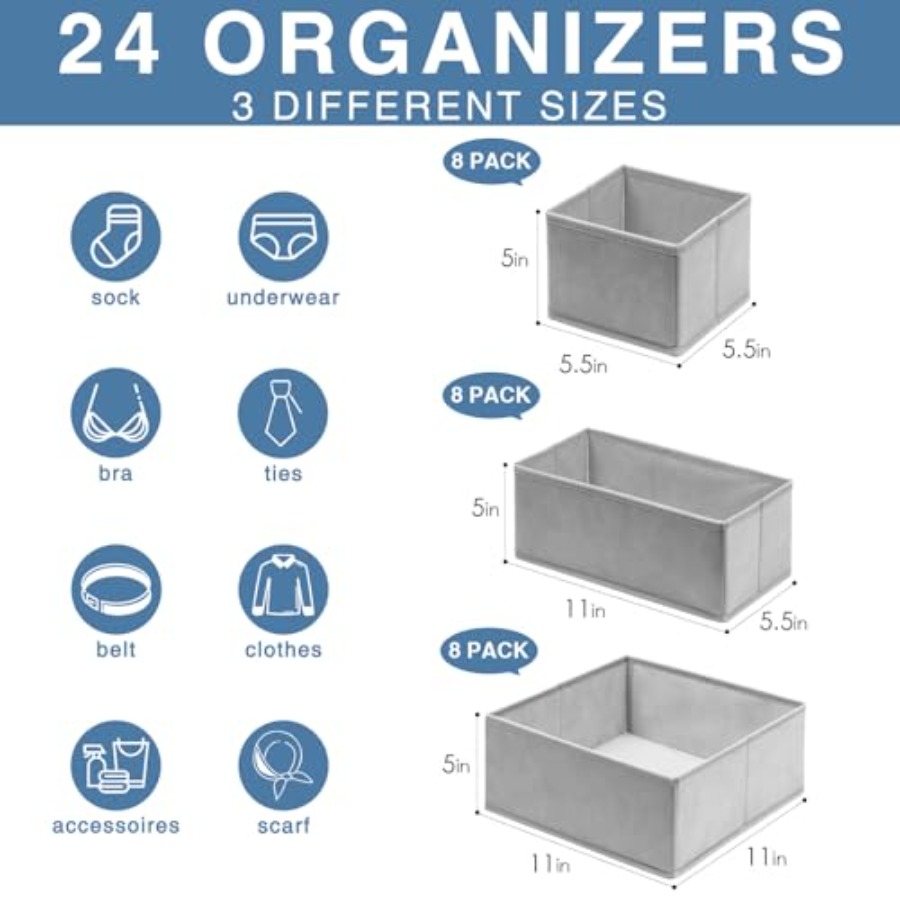 Drawer Organizer Clothes, Fabr - Drawer Organizer Bamboo 리뷰 및 가격