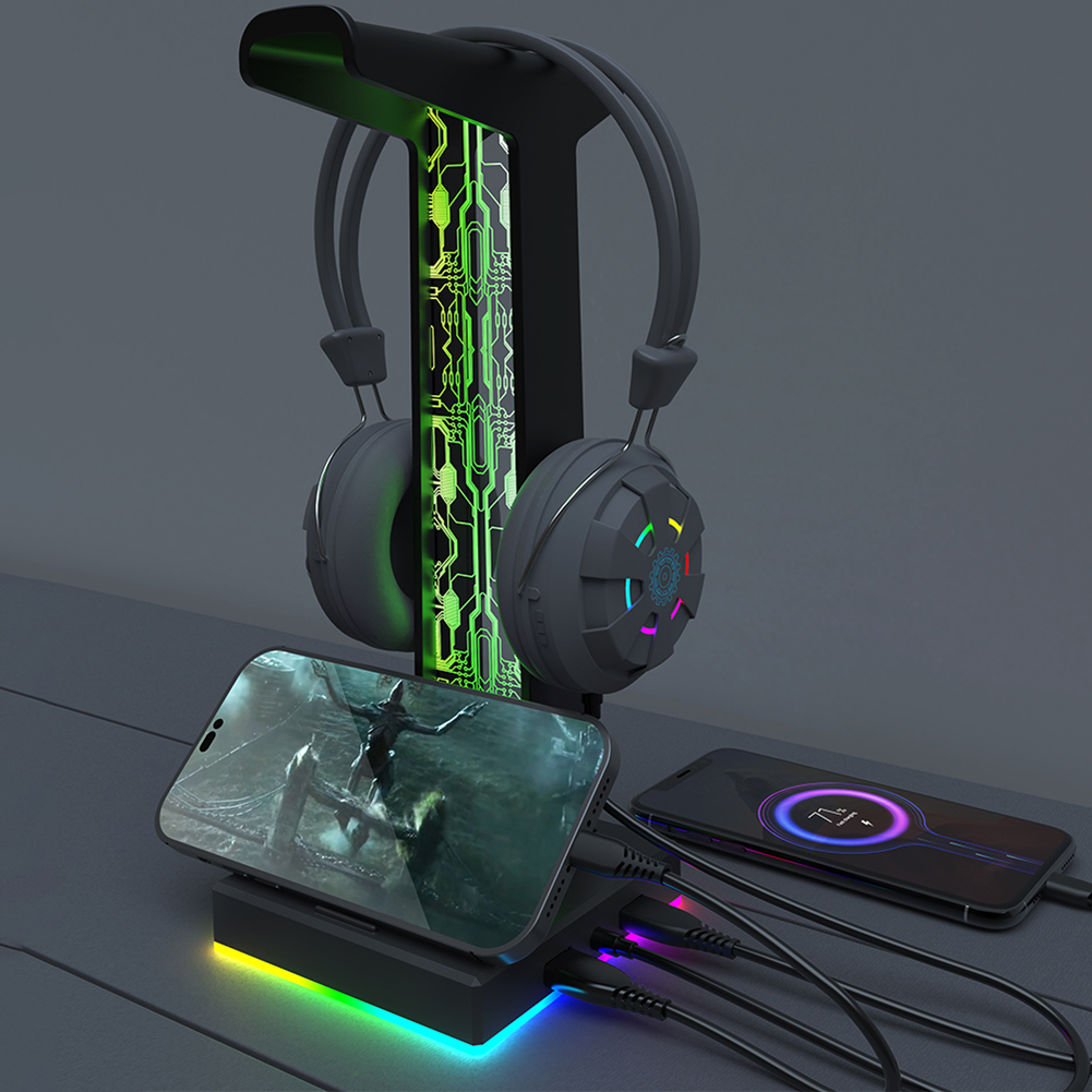 RGB Gaming Headphone Stand Dua - Desk Setup Light 리뷰 및 가격