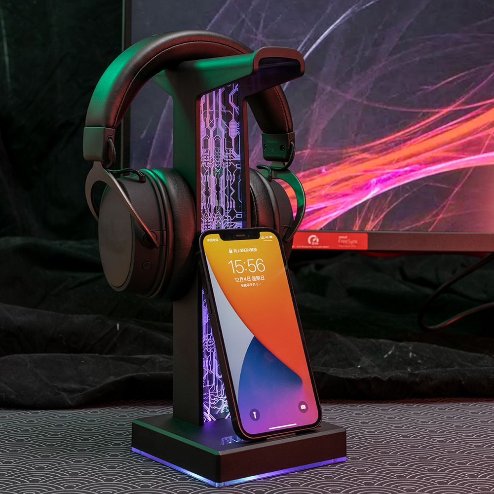 RGB Gaming Headphone Stand Dua - Desk Setup Light 리뷰 및 가격
