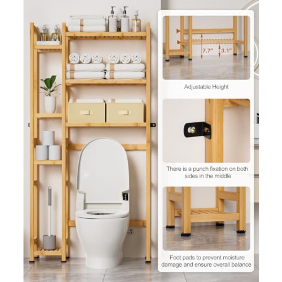 Over The Toilet Storage with B - Drawer Organizer Bamboo 리뷰 및 가격