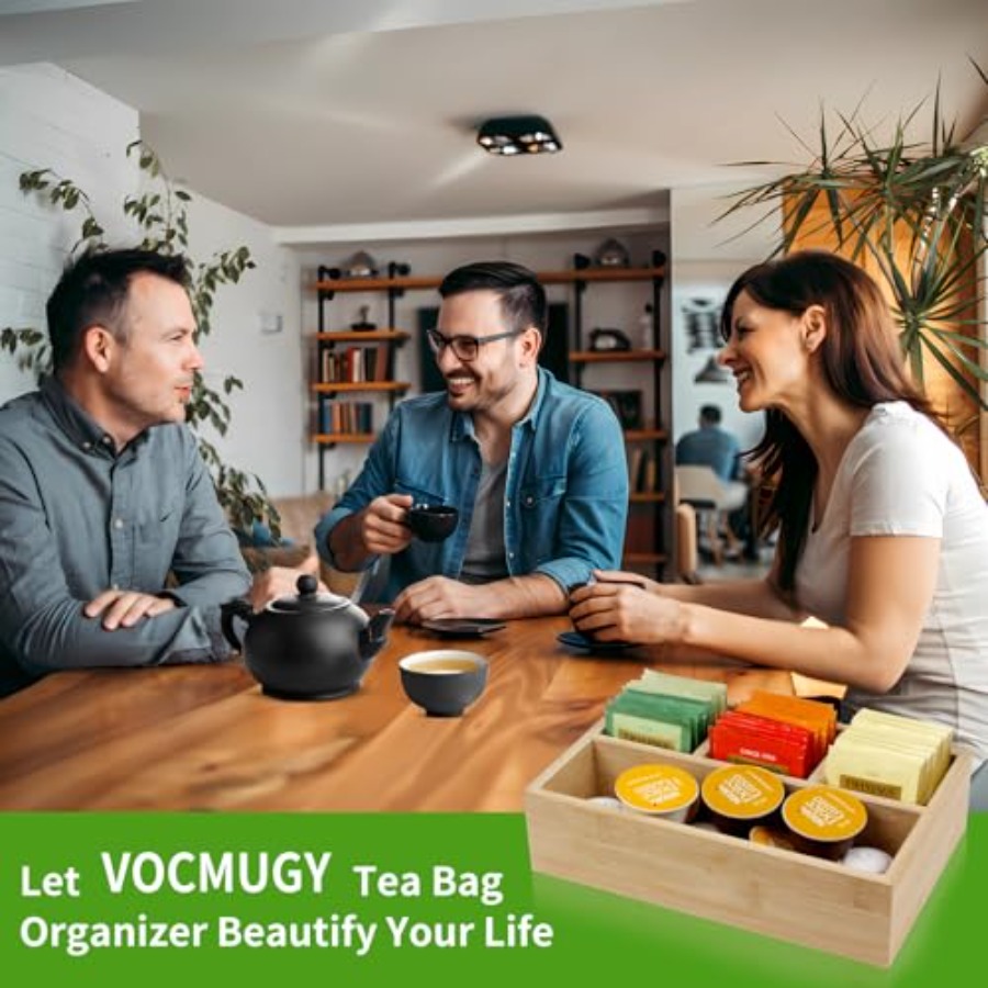 4 Pack Bamboo Tea Bag Organize - Drawer Organizer Bamboo 리뷰 및 가격