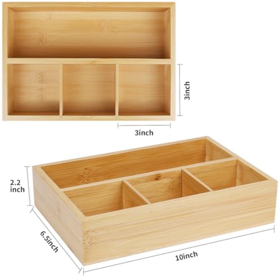 4 Pack Bamboo Tea Bag Organize - Drawer Organizer Bamboo 리뷰 및 가격