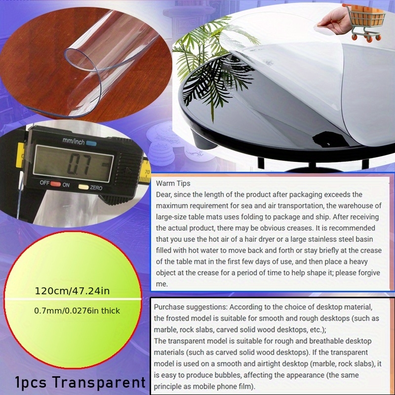 1pc 100/110/120cm Clear PVC Ro - Desk Setup Wallpaper 리뷰 및 가격
