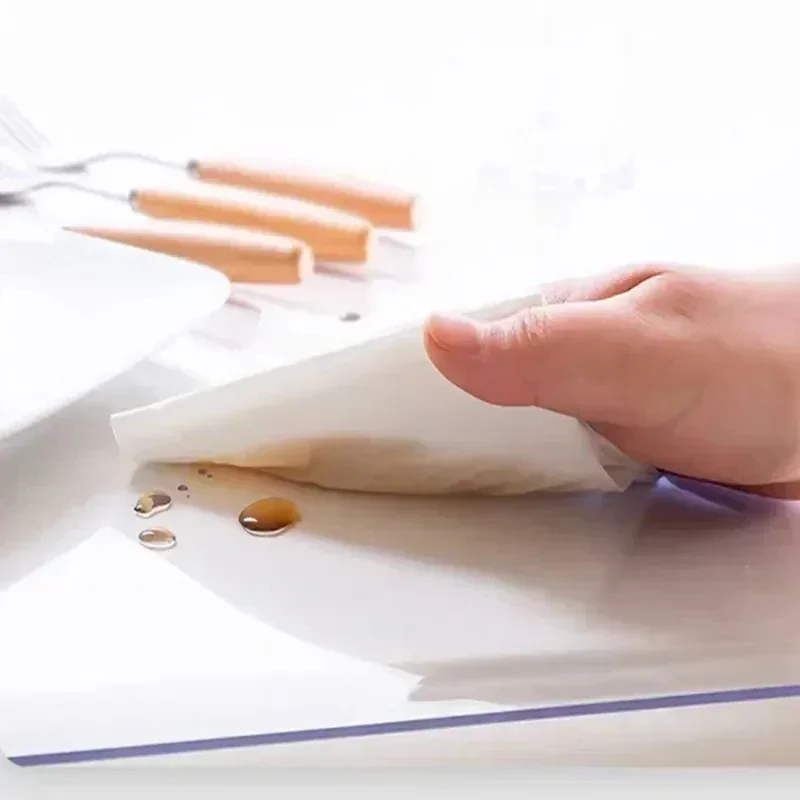 PVC Table Cloth Transparent Cl - Desk Setup Wallpaper 리뷰 및 가격